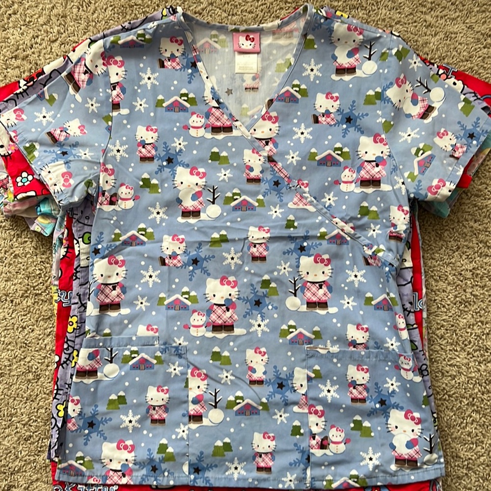 Hello Kitty scrub top